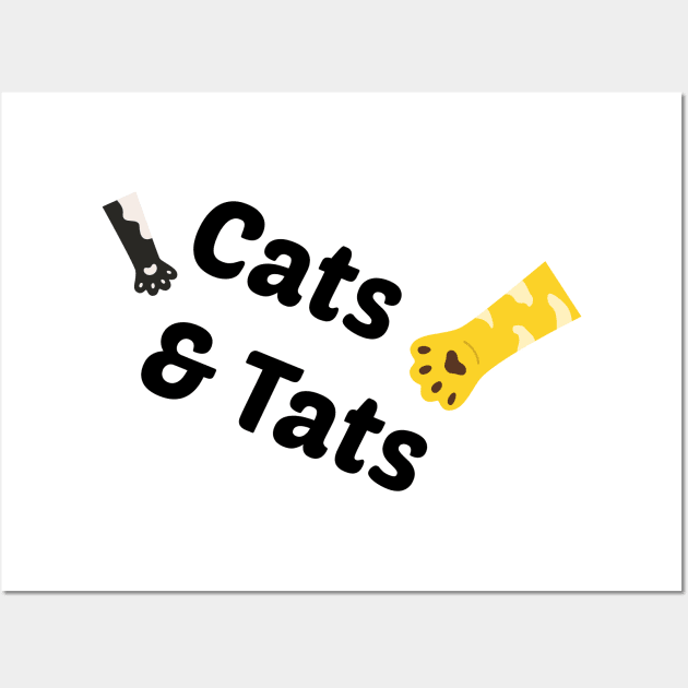 Cats & Tats, Tats gifts, Cat Lover Wall Art by StrompTees